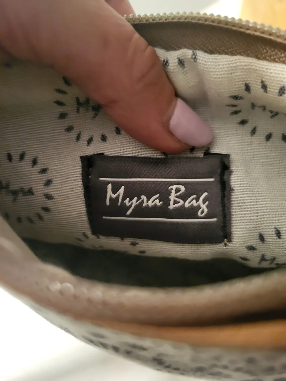 Myra Bags Floral Canvas Hairon Pouch Wristlet Small Bag Purse S-1143